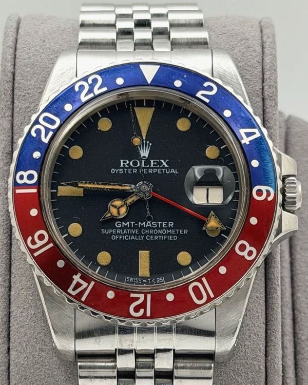 1979 (6.2 Mill. Serial) Rolex GMT-Master "Pepsi" 40MM Black Dial Jubilee Bracelet (16750)