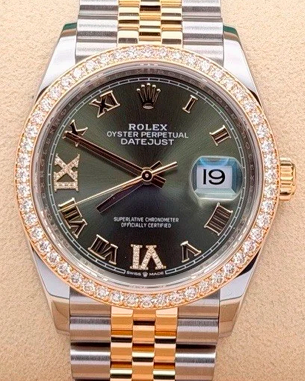 2019 Rolex Datejust 36MM Green Dial Two-Tone Jubilee Bracelet (126283RBR)