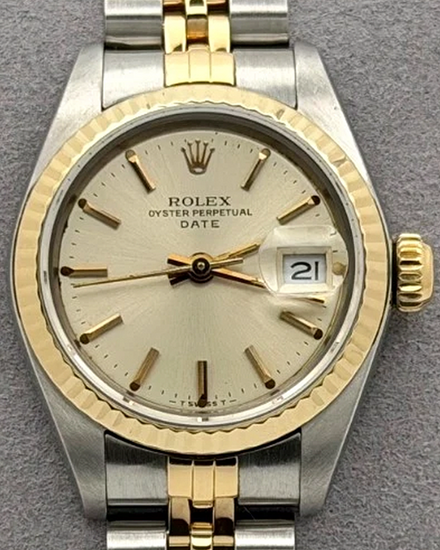 1985 (8.6 Mill. Serial) Rolex Lady-Datejust 26MM Champagne Dial Two-Tone Bracelet (69173)