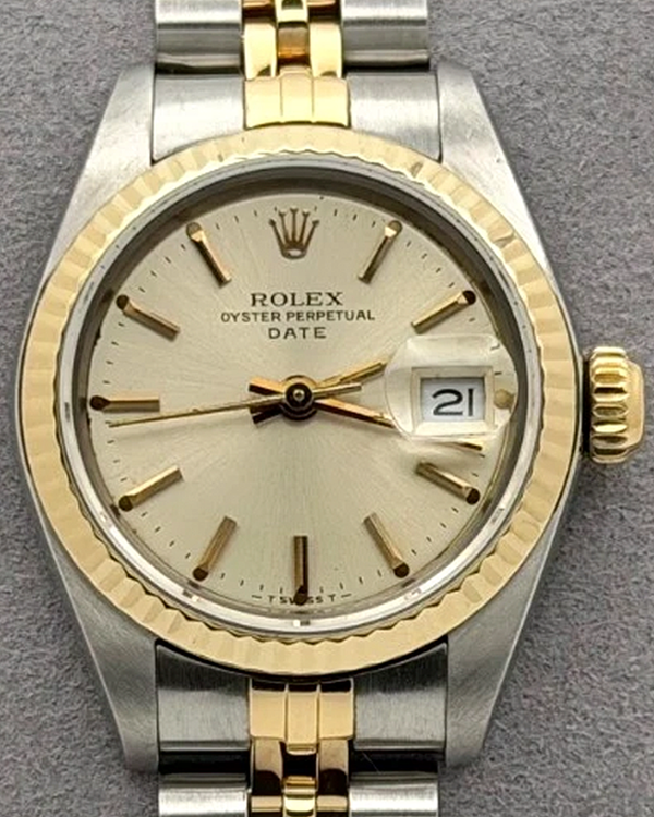 1985 (8.6 Mill. Serial) Rolex Lady-Datejust 26MM Champagne Dial Two-Tone Bracelet (69173)