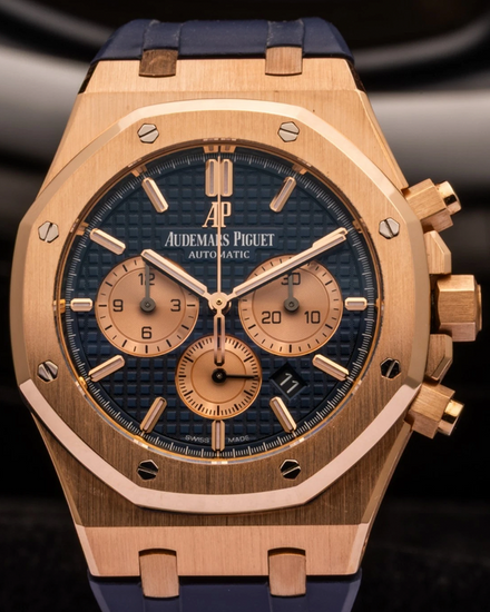 2018 Audemars Piguet Royal Oak Chronograph 41MM Blue Dial Rubber Strap (26331OR.OO.D315CR.01)