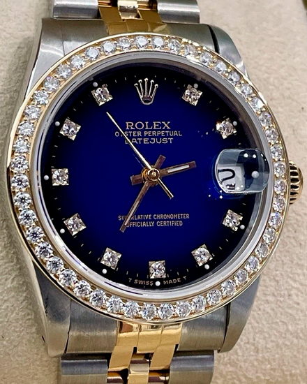 1992 Rolex Datejust 31MM Blue Dial Two-Tone Jubilee Bracelet (68273)