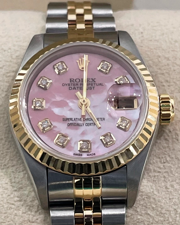 1989 Rolex Lady-Datejust 26MM Aftermarket Mother of Pearl Dial Two-Tone Jubilee Bracelet (69173)