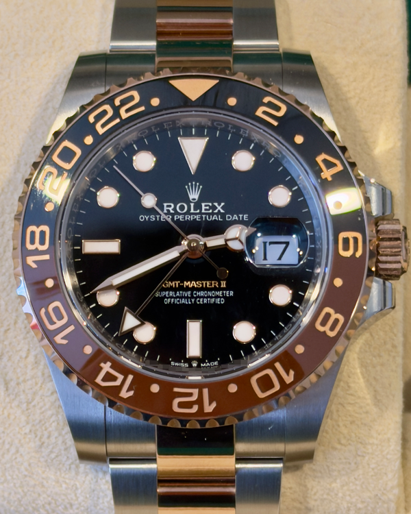 2024 Rolex GMT-Master II "Rootbeer" 40MM Black Dial Two-Tone Oyster Bracelet (126711CHNR)