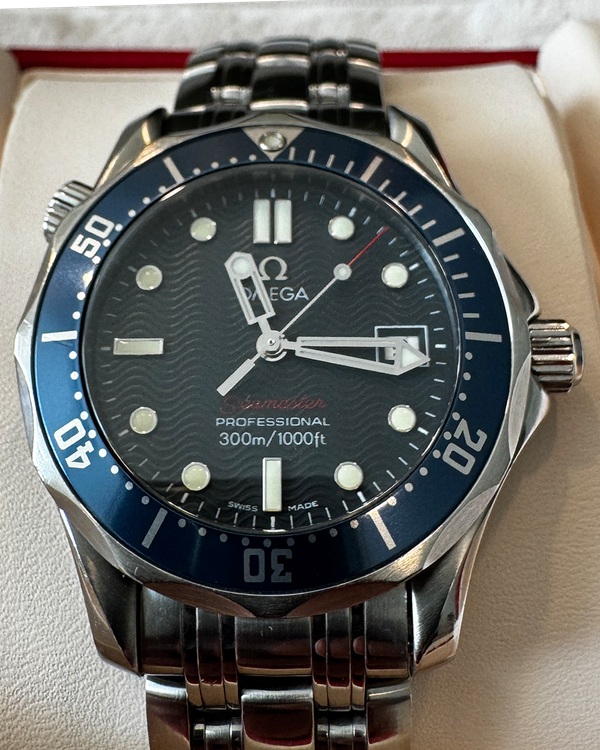 2001 Omega Seamaster Diver 300M 36MM Quartz Blue Dial Steel Bracelet (2221.80.00)