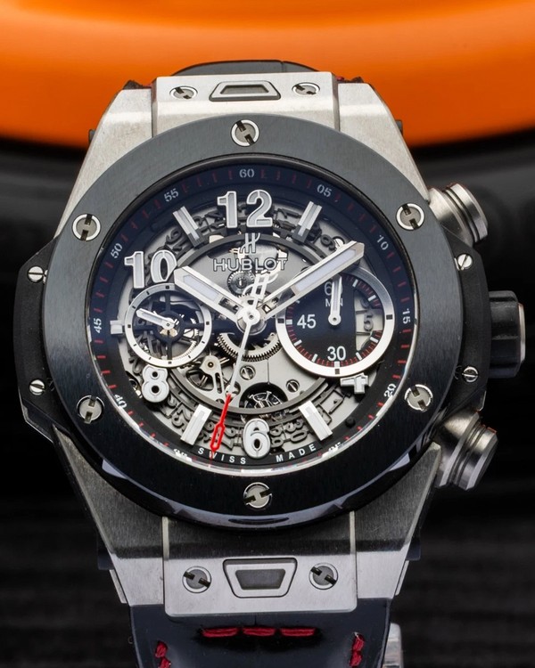 2014 Hublot Big Bang Unico Chronograph 44MM Skeleton Dial Rubber Strap (411.NM.1170.RX)