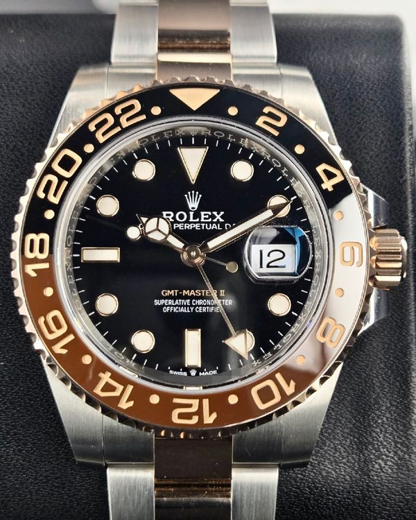 2021 Rolex GMT-Master II "Rootbeer" 40MM Black Dial Two-Tone Oyster Bracelet (126711CHNR)