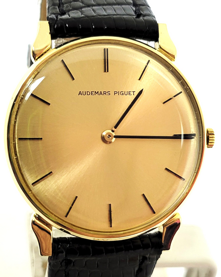 Audemars Piguet Vintage 33.2MM Champagne Dial Aftermarket Leather Strap (Cal K2120)