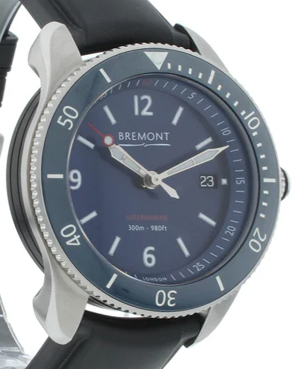 Bremont Supermarine 40MM Blue Dial Rubber Strap (S300-BL-R-S)