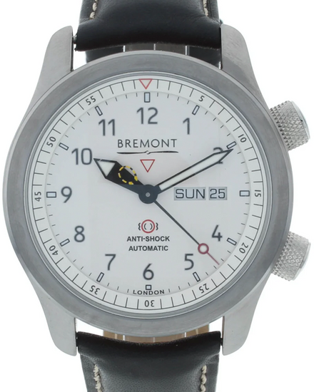 Bremont MB II 43MM White Dial Leather Strap (MB-WH-OR-S)