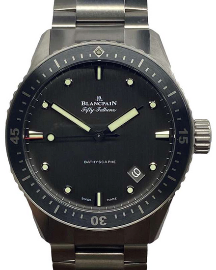 2025 Blancpain Fifty Fathoms Bathyscaphe 43MM Grey Dial Titanium Bracelet (5000 1210 98S)