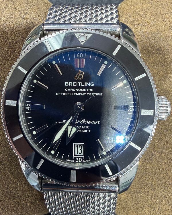 2019 Breitling Superocean Heritage II 42MM Black Dial Steel Bracelet (AB2010121B1A1)