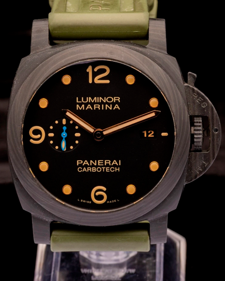 2020 Panerai Luminor 1950 3 Days 44MM Black Dial Rubber Strap (PAM00661)