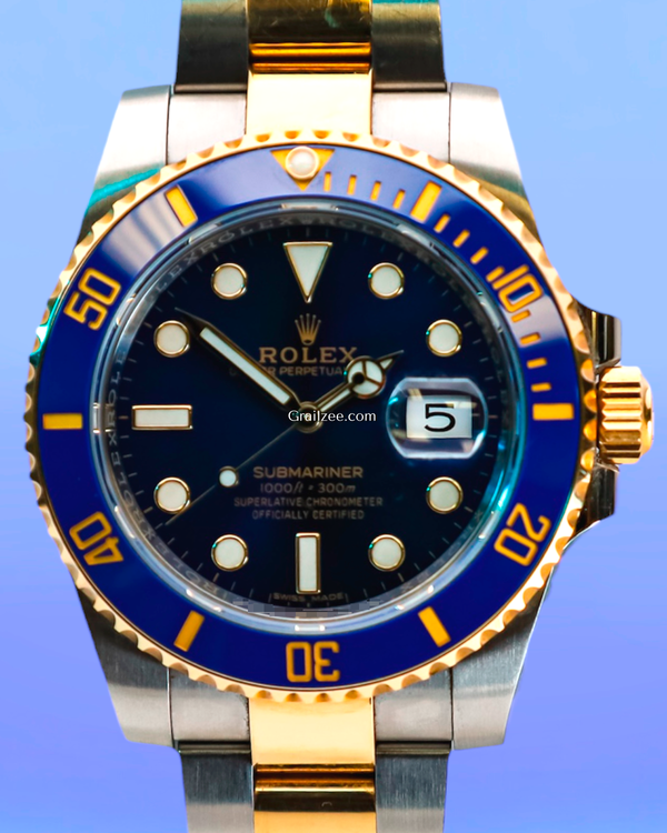 Rolex Submariner Date "Bluesy" 40MM Blue Dial Two-Tone Oyster Bracelet (116613LB)