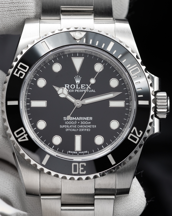 No Reserve - 2019 Rolex Submariner No-Date 40MM Black Dial Oyster Bracelet (114060)