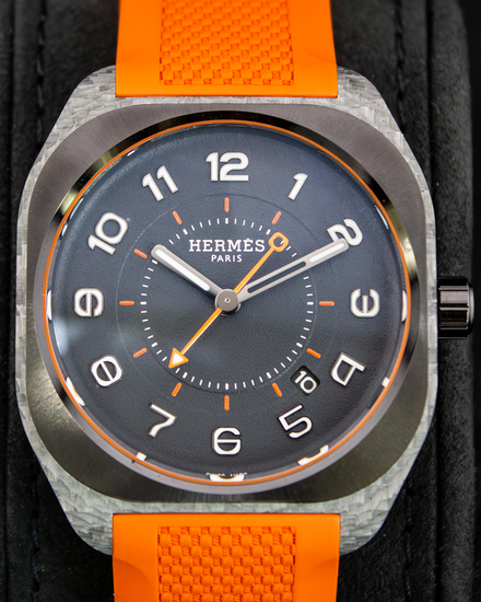 Hermès H08 39MM Grey Dial Rubber Strap (SP1.746C)