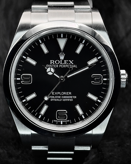 Rolex Explorer 39MM Black Dial Oyster Bracelet (214270)
