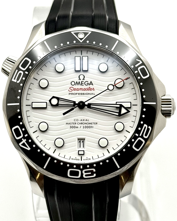 2024 Omega Seamaster Diver 300M 42MM White Dial Rubber Strap (210.30.42.20.04.001)