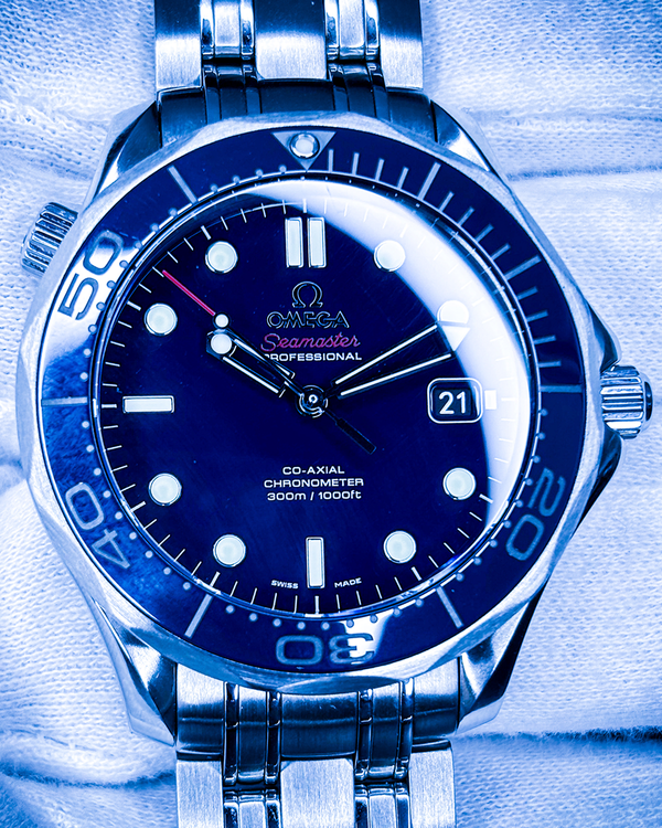 No Reserve - 2018 Omega Seamaster Diver 300M 41MM Blue Dial Steel Bracelet (212.30.41.20.03.001)