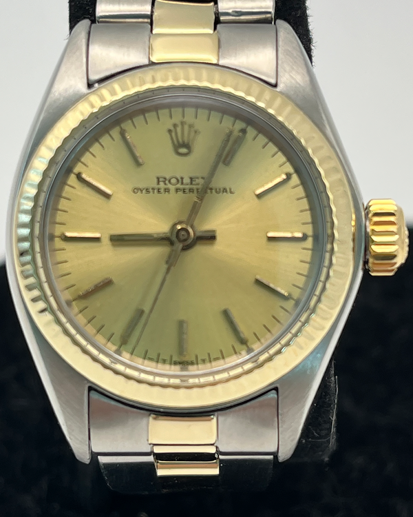 Rolex Oyster Perpetual 26MM Champagne Dial Two-Tone Oyster Bracelet (6719)