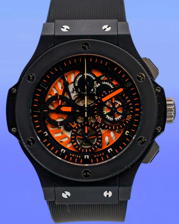 2013 Hublot Big Bang Aero Bang "Orange" L.E. 44MM Skeleton Dial Rubber Strap (310.CI.1190.RX.AB010)