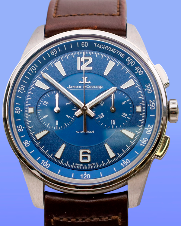 2022 Jaeger-LeCoultre Polaris Chronograph 42MM Blue Dial Leather Strap (Q9028480)