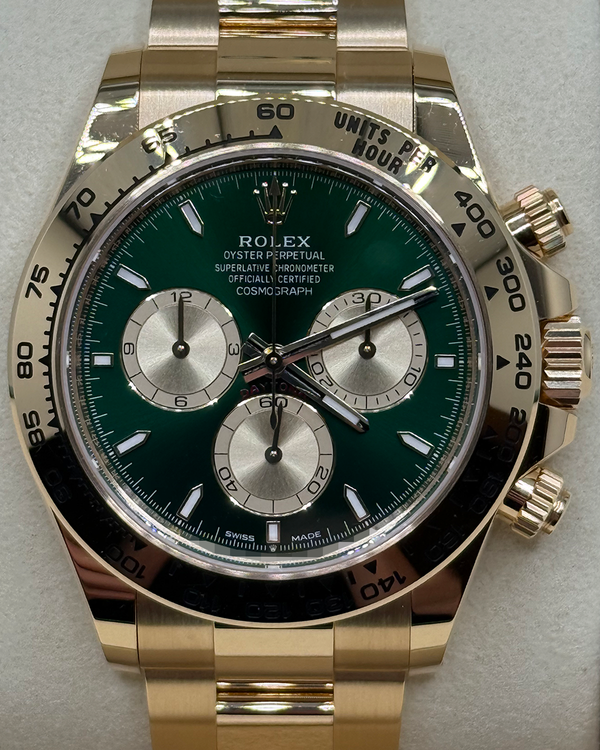 2026 Rolex Cosmograph Daytona "John Mayer" 40MM Green Dial Yellow Gold Oyster Bracelet (126508)