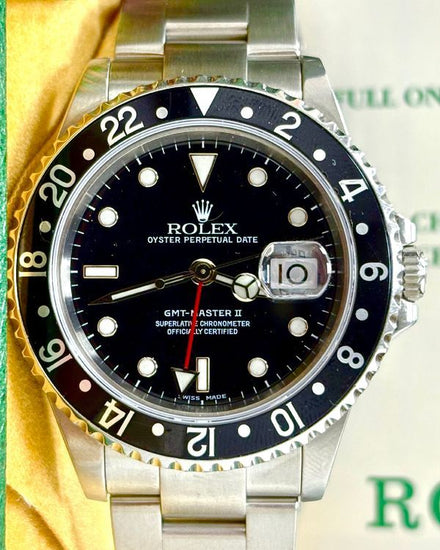 2001 Rolex GMT-Master II 40MM Black Dial Oyster Bracelet (16710)