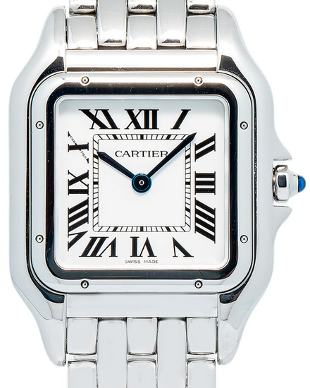 Cartier Panthère De Cartier Cougar 27MM Quartz White Dial Steel Bracelet (WSPN0007)
