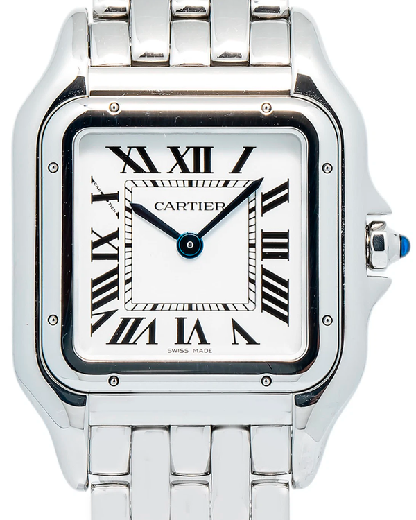Cartier Panthère Cougar 27MM Quartz White Dial Steel Bracelet (WSPN0007)