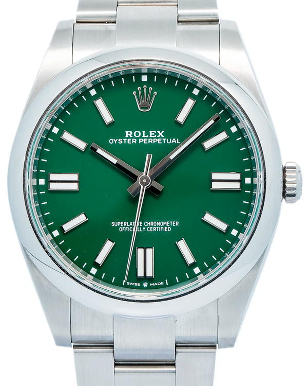2024 Rolex Oyster Perpetual 41MM Green Dial Oyster Bracelet (124300)