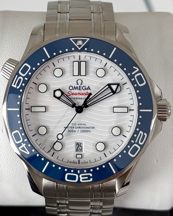 2021 Omega Seamaster Diver 300M "Tokyo 2020" 42MM White Dial Steel Bracelet (522.30.42.20.04.001)