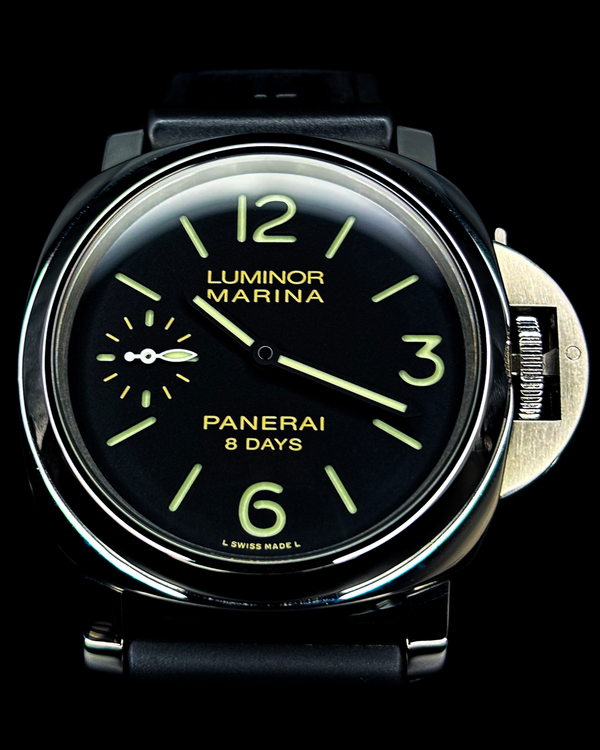 No Reserve - 2015 Panerai Luminor Marina 8 Days 44MM Black Dial Rubber Strap (PAM00510)