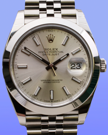 No Reserve - 2025 Rolex Datejust 41MM Silver Dial Jubilee Bracelet (126300)