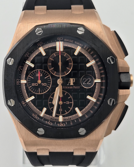 2017 Audemars Piguet Royal Oak Offshore 44MM Black Dial Rubber Strap (26401RO.OO.A002CA.02)