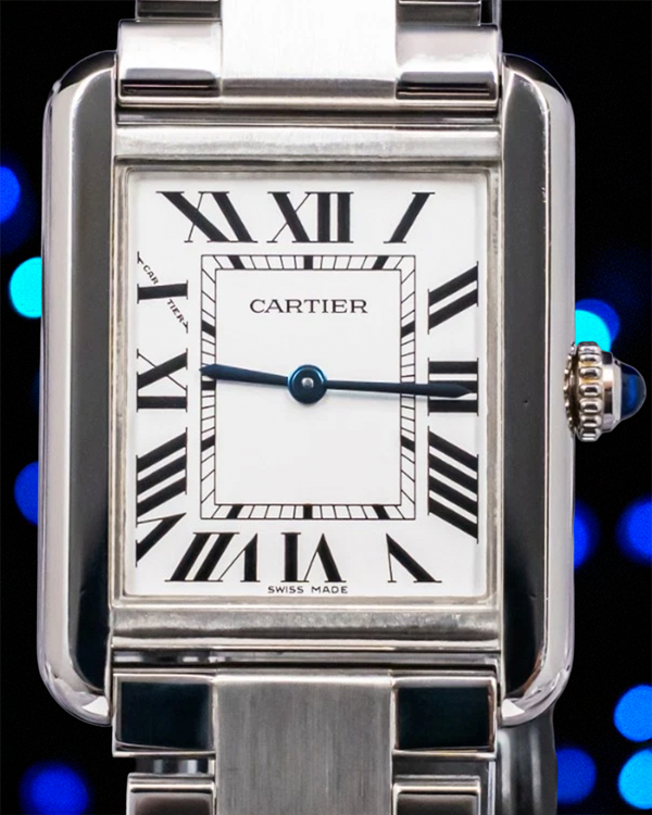 Cartier Tank Solo 24MM Quartz Silver Dial Steel Bracelet (W5200013)