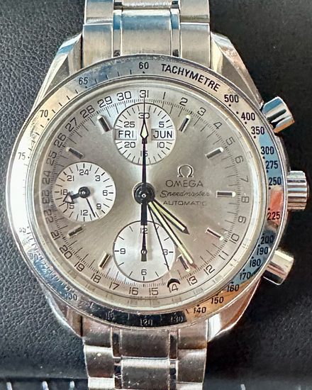 2007 Omega Speedmaster Day-Date 39MM Silver Dial Steel Bracelet (3523.30.00)