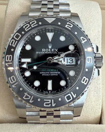 2025 Rolex GMT-Master II "Bruce Wayne" 40MM Black Dial Jubilee Bracelet (126710GRNR)