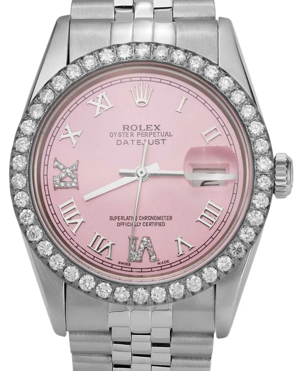 Rolex Datejust 36MM Aftermarket Pink Dial Jubilee Bracelet (16014)