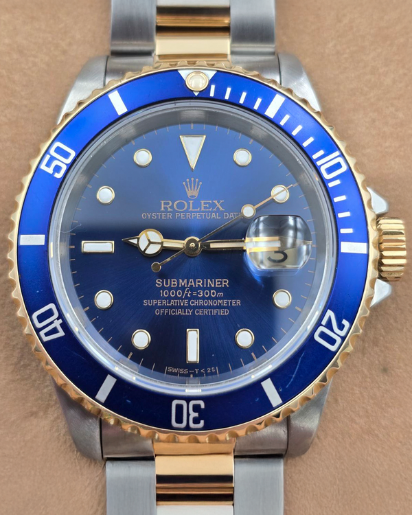 1992 Rolex Submariner "Bluesy" 40MM Blue Dial Two-Tone Oyster Bracelet (16613)