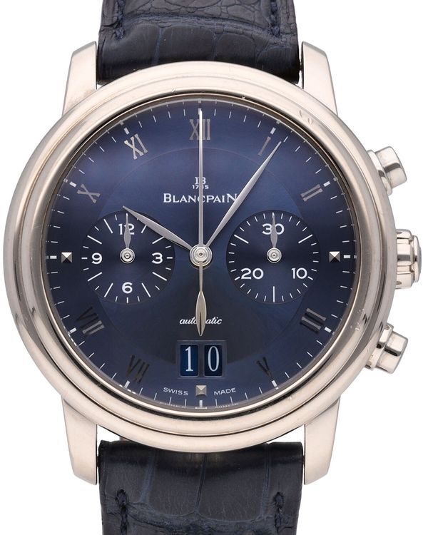 Blancpain Villeret 38MM Blue Dial Leather Strap (6885-1540-55B)