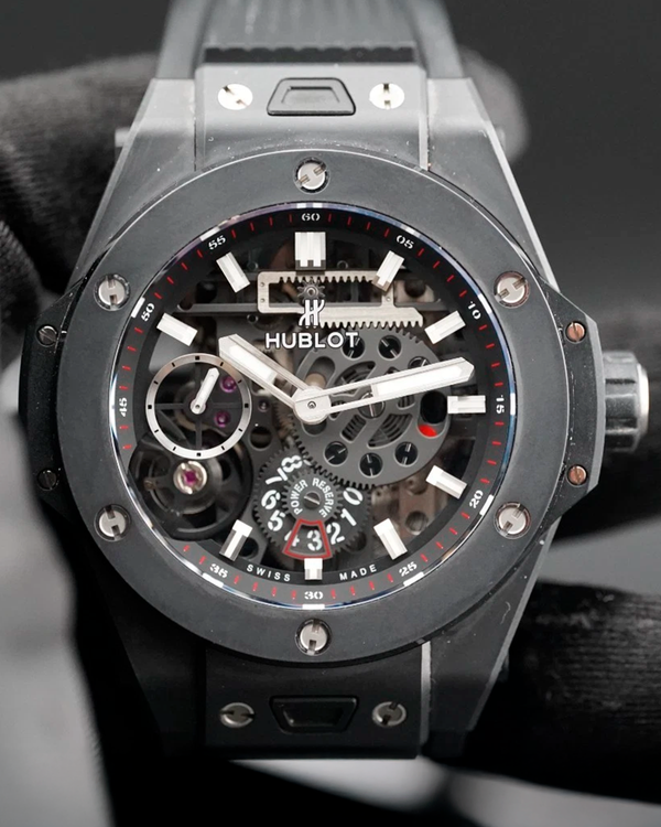 2019 Hublot Big Bang Meca-10 45MM Skeleton Dial Rubber Strap (414.CI.1123.RX)