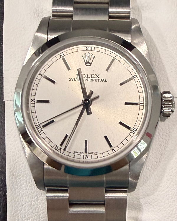 Rolex Oyster Perpetual 31MM Silver Dial Oyster Bracelet (77080)