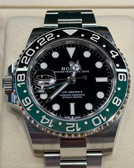 No Reserve - 2025 Rolex GMT-Master II "Sprite" 40MM Black Dial Oyster Bracelet (126720VTNR)