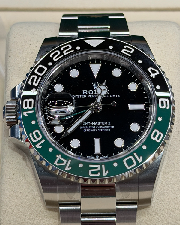 No Reserve - 2025 Rolex GMT-Master II "Sprite" 40MM Black Dial Oyster Bracelet (126720VTNR)