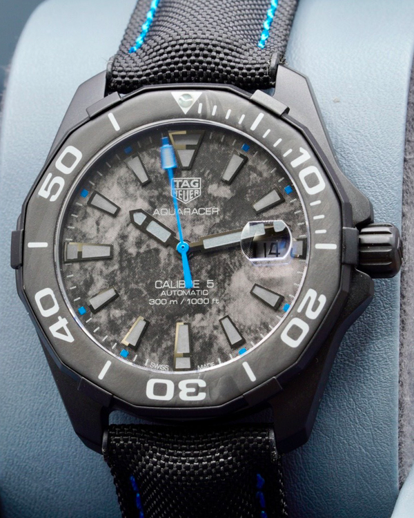 No Reserve - Tag Heuer Aquaracer L.E. 41MM Carbon Fiber Dial Textile Strap (WBD218C.FC6447)