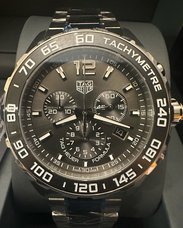Tag Heuer Formula 1 Chronograph 43MM Quartz Grey Dial Ceramic/Steel Bracelet (CAZ1011.BA0843)