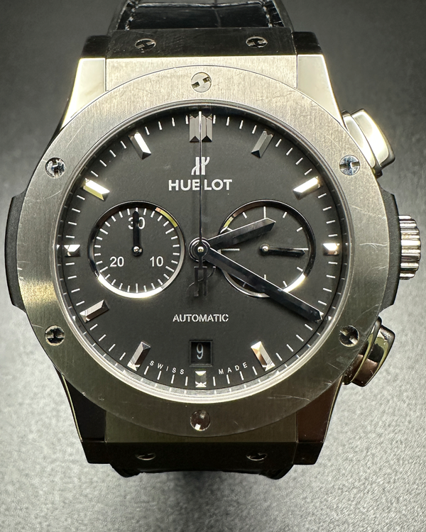 Hublot Classic Fusion 42MM Black Dial Leather Strap (541.NX.1171.LR)