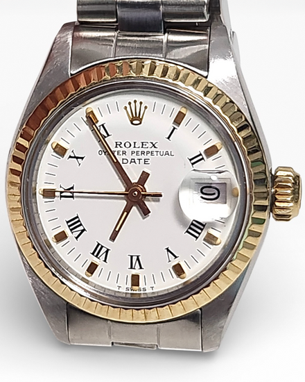 Rolex Lady-Datejust 26MM White "Buckley" Dial Oyster Bracelet (6917)