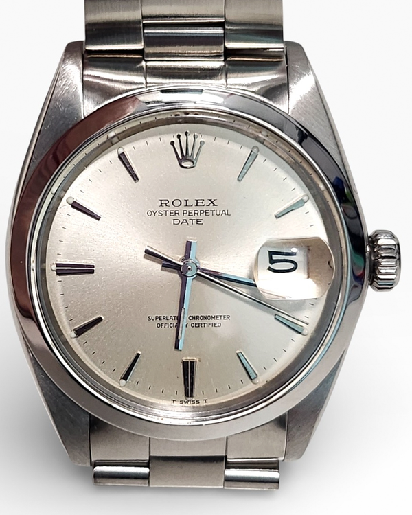 Rolex Oyster Perpetual Date 34MM Silver Dial Oyster Bracelet (1500)
